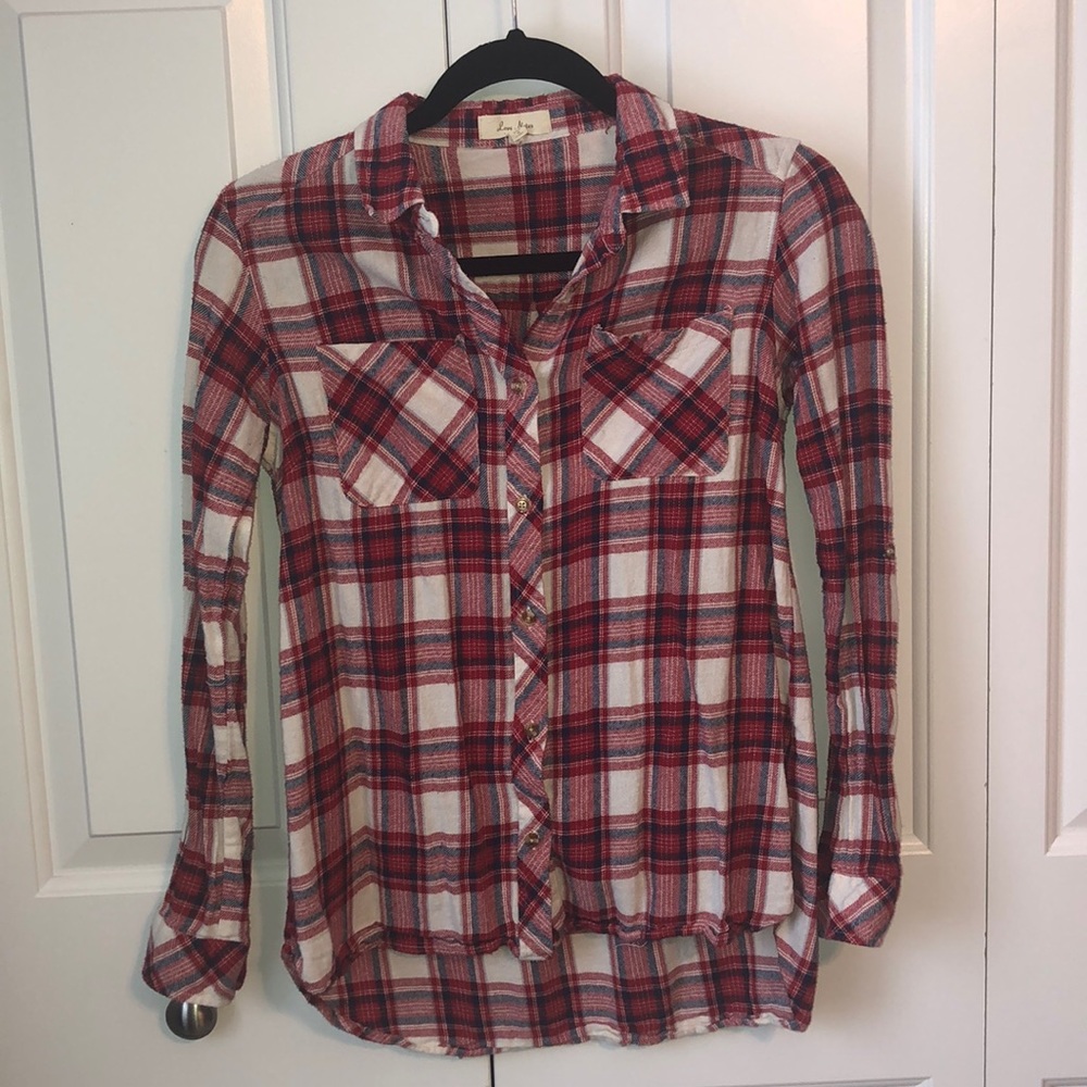 Long Sleeve Red Flannel Shirt
